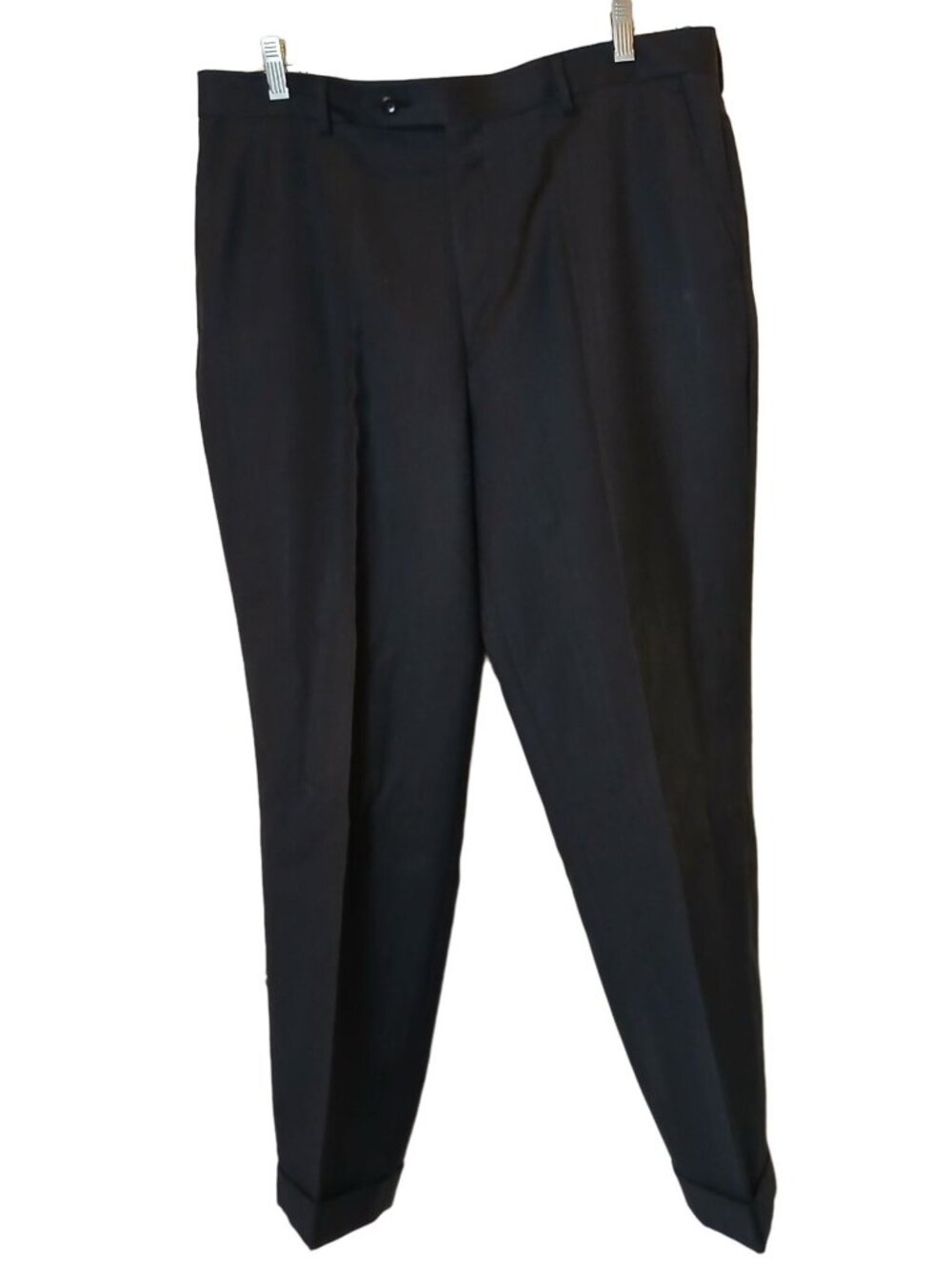Jos A Bank Wool Tailored Fit Trousers Mens 36 Dark Charcoal Executive Coll #I-8